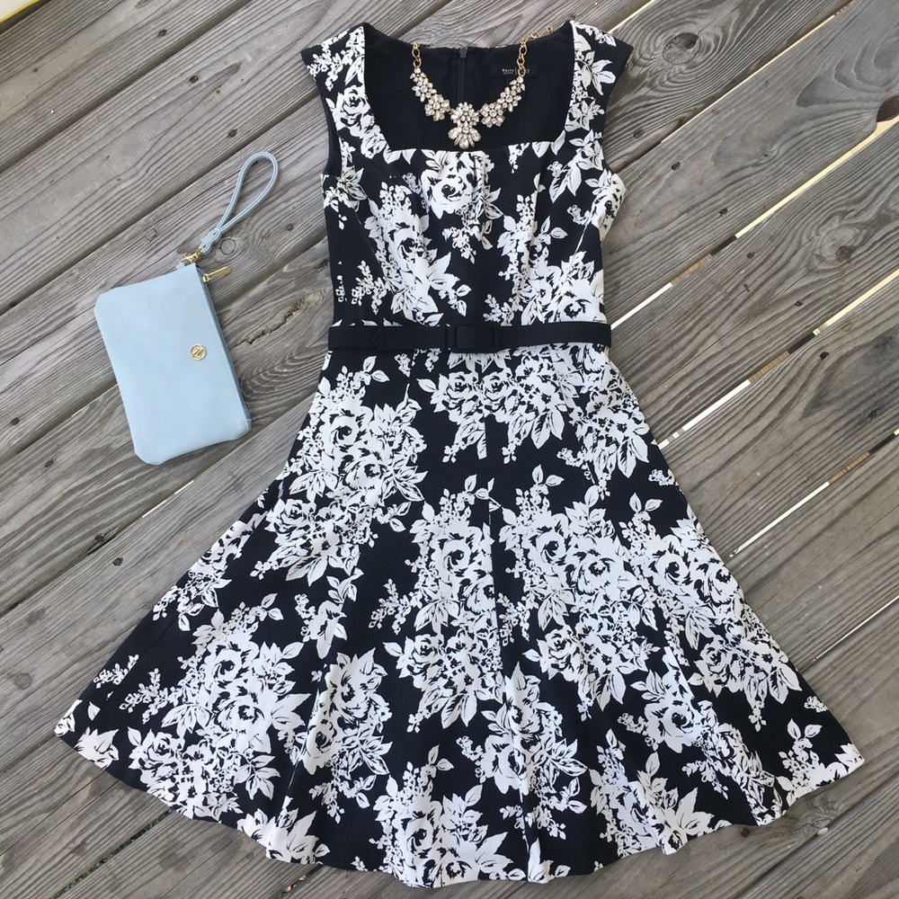 WHBM fit-and-flare floral dress